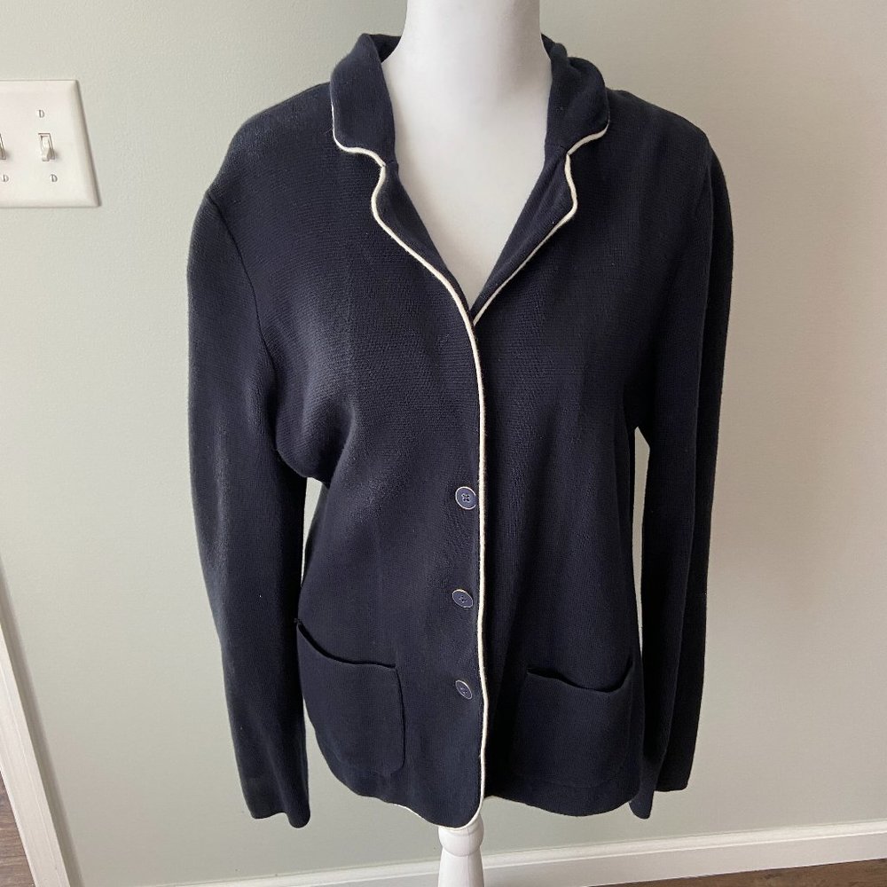 Banana Republic Navy Blue Knit Blazer  size L